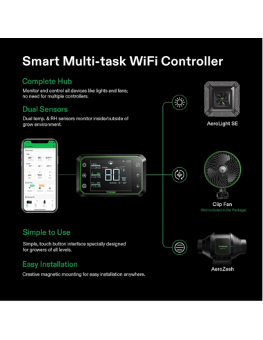 Smart Grow Tent Pack Vivosun - 2 Plants Complete System With Wifi Controller | growshop.net | VivoSun | Grow Tents