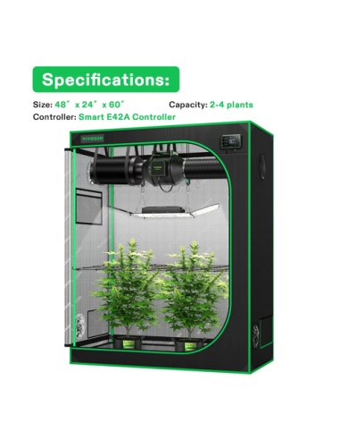 Smart Grow Tent Pack Vivosun - 2 Plants Xl Complete System With Wifi Controller | growshop.net | VivoSun | Grow Tents