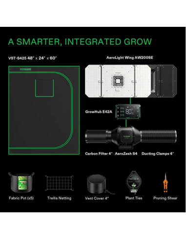 Smart Grow Tent Pack Vivosun - 2 Plants Xl Complete System With Wifi Controller | growshop.net | VivoSun | Grow Tents