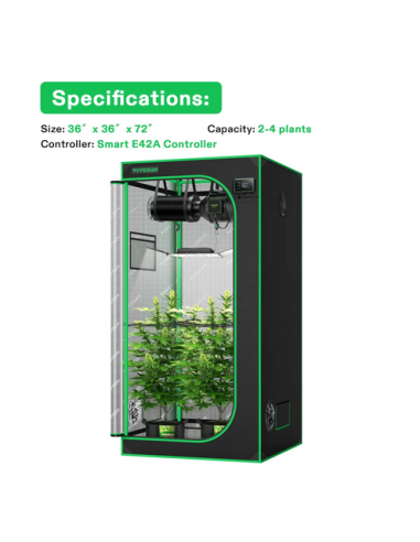 Smart Grow Tent Pack Vivosun- 3 Plantes Systeme Complet Avec Controlleur Wifi | growshop.net | VivoSun | Chambre de Culture