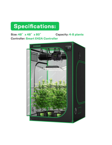 Smart Grow Tent Pack Vivosun- 4 Plantes Systeme Complet Avec Controlleur Wifi | growshop.net | VivoSun | Chambre de Culture